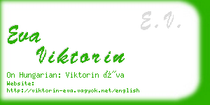 eva viktorin business card